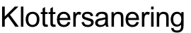 Klottersanering